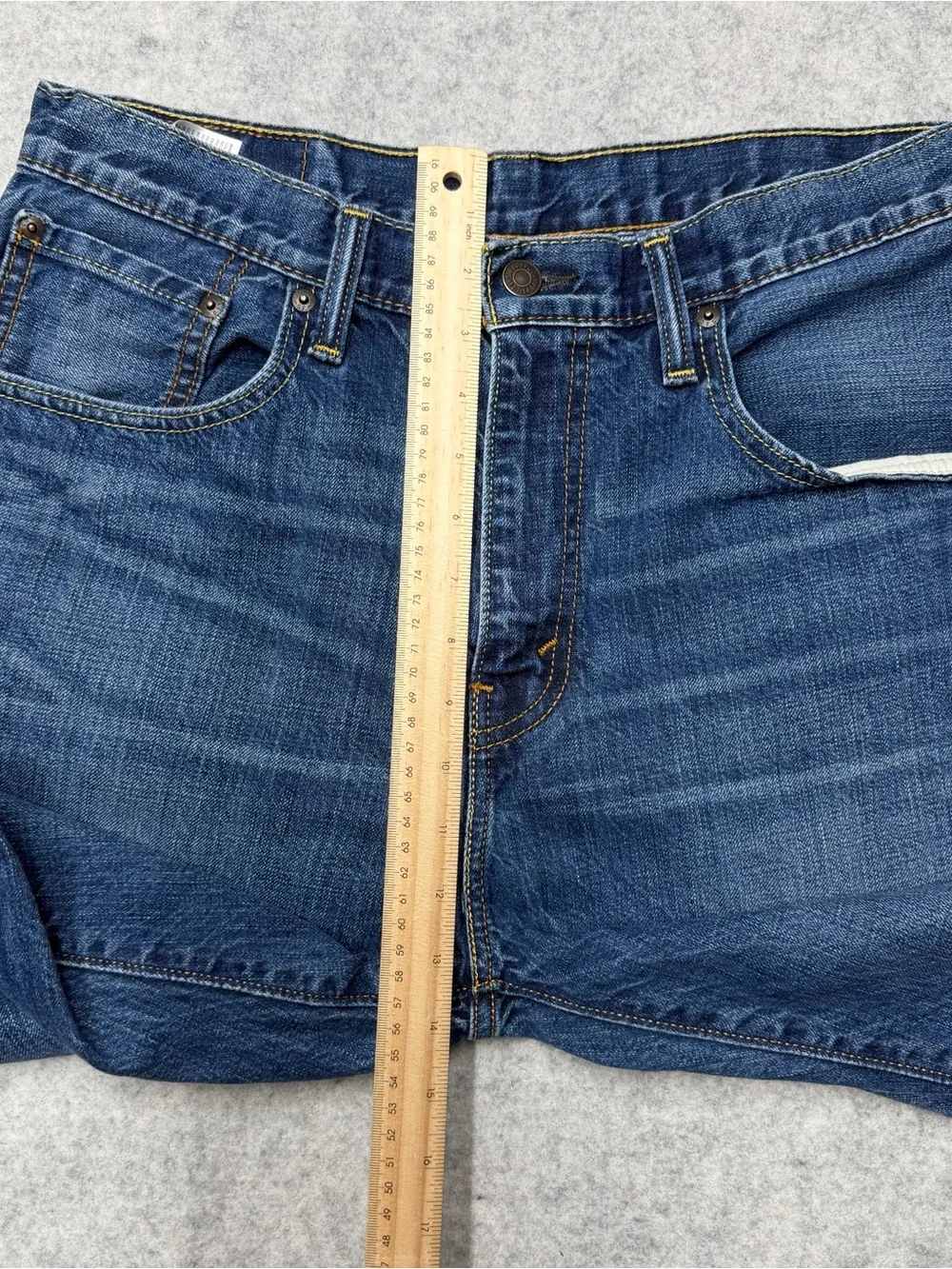Levi's 569 Loose Straight Denim Shorts Mens W32 Medium Wash Blue Jorts Y2K Baggy